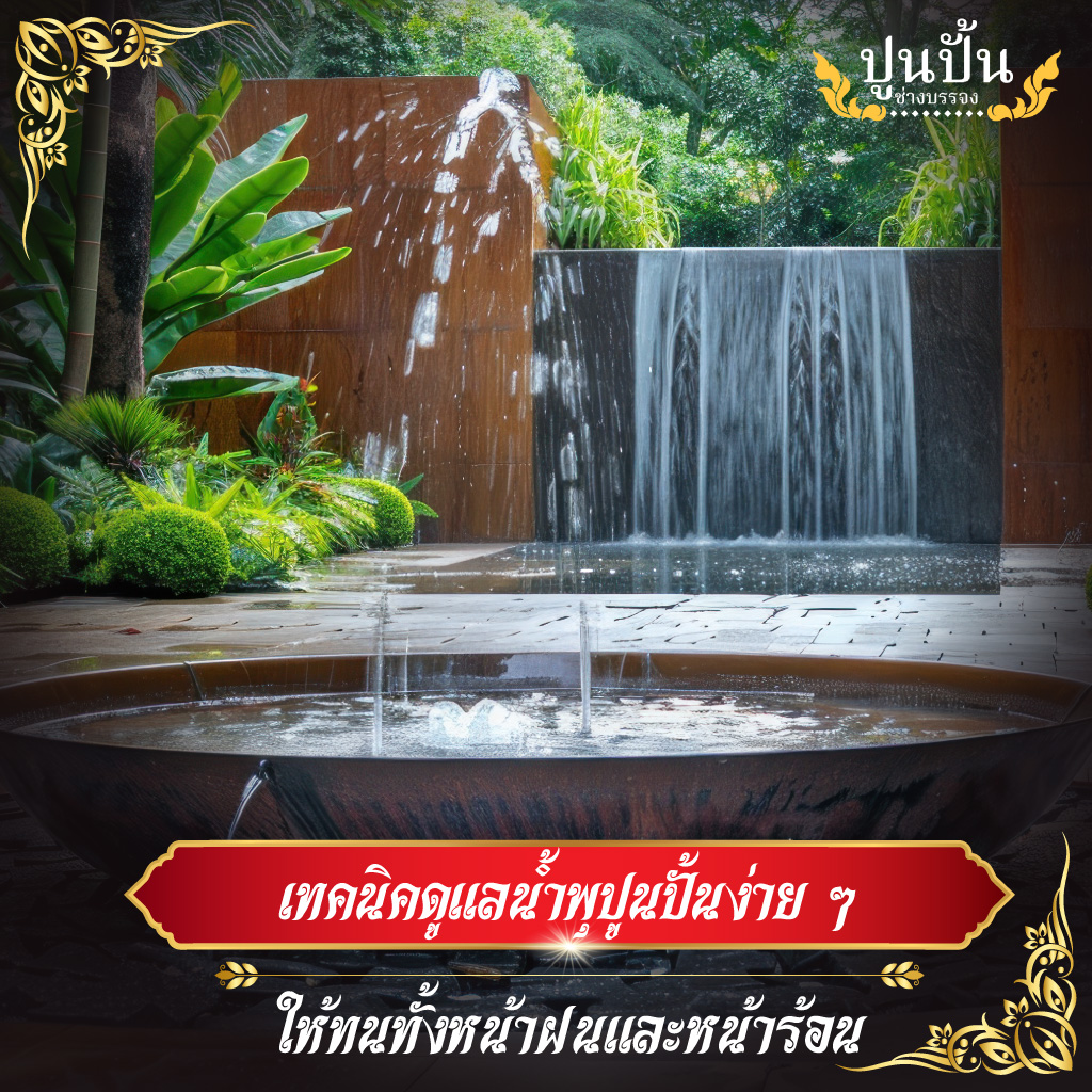 เทคนิคดูแลน้ำพุปูนปั้นง่าย ๆ ให้ทนทั้งหน้าฝนและหน้าร้อน
