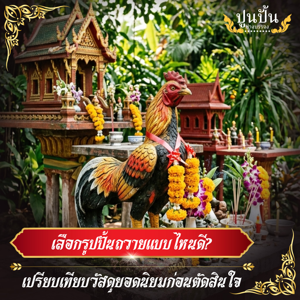 เลือกรูปปั้นถวายแบบไหนดี เปรียบเทียบวัสดุยอดนิยมก่อนตัดสินใจ